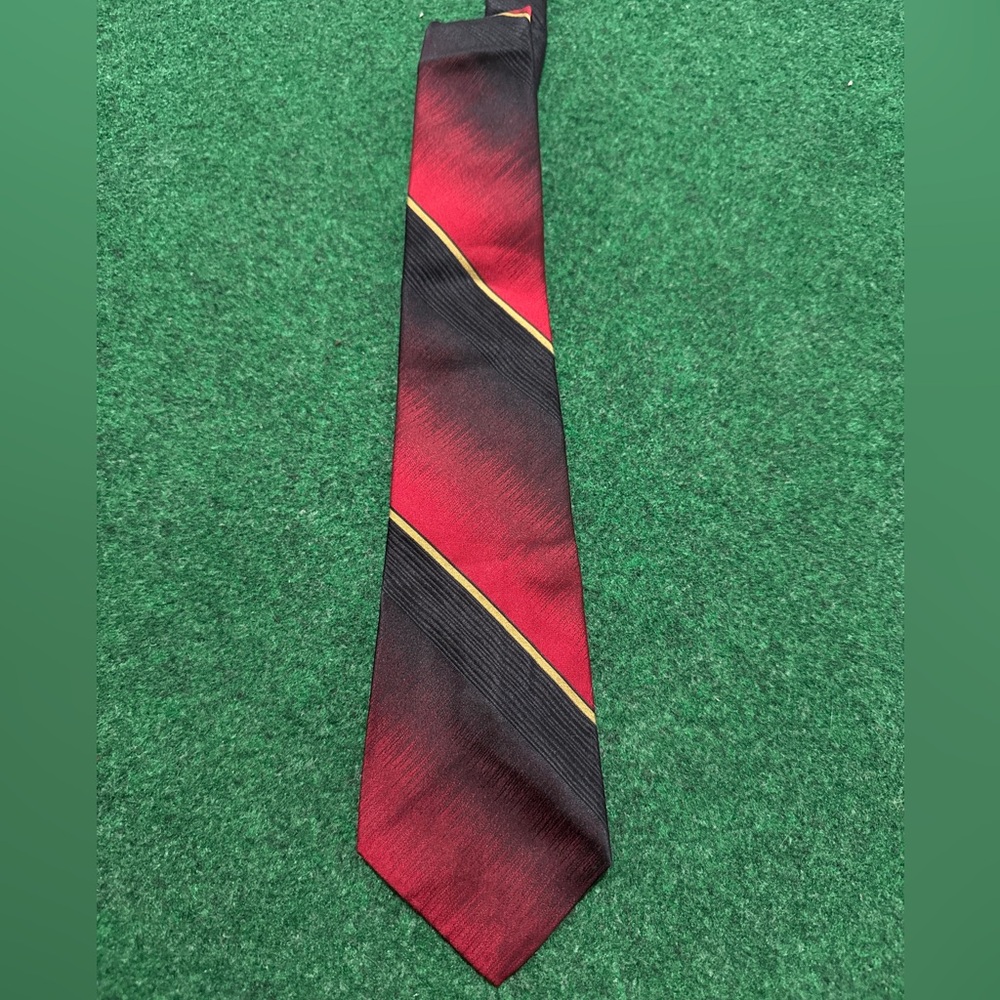 Vintage Christian Dior All Silk Black Red Tie - Picture 4 of 4